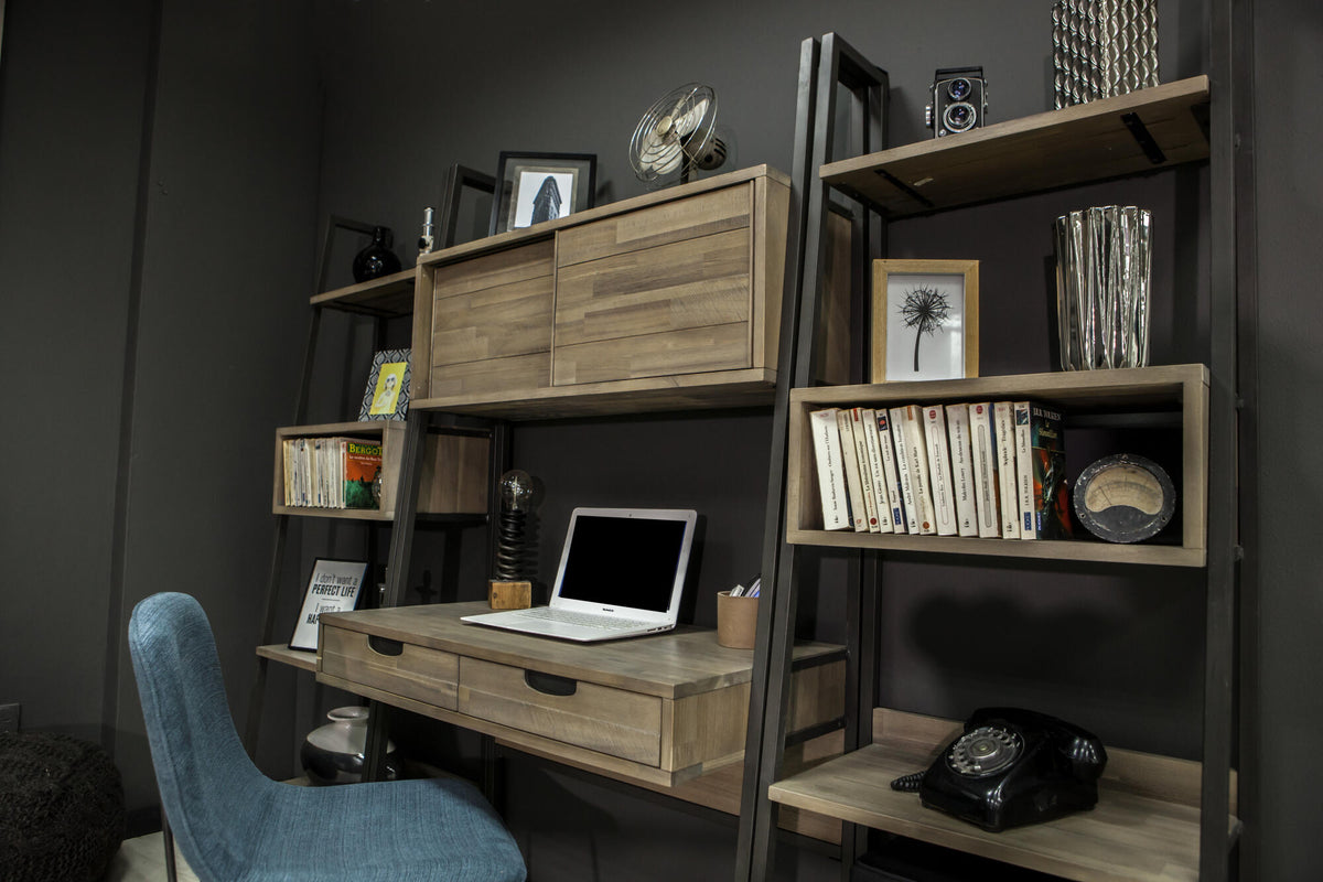 DESK FLOW SAND OAK & GRAPHITE 100CM – Furnlux