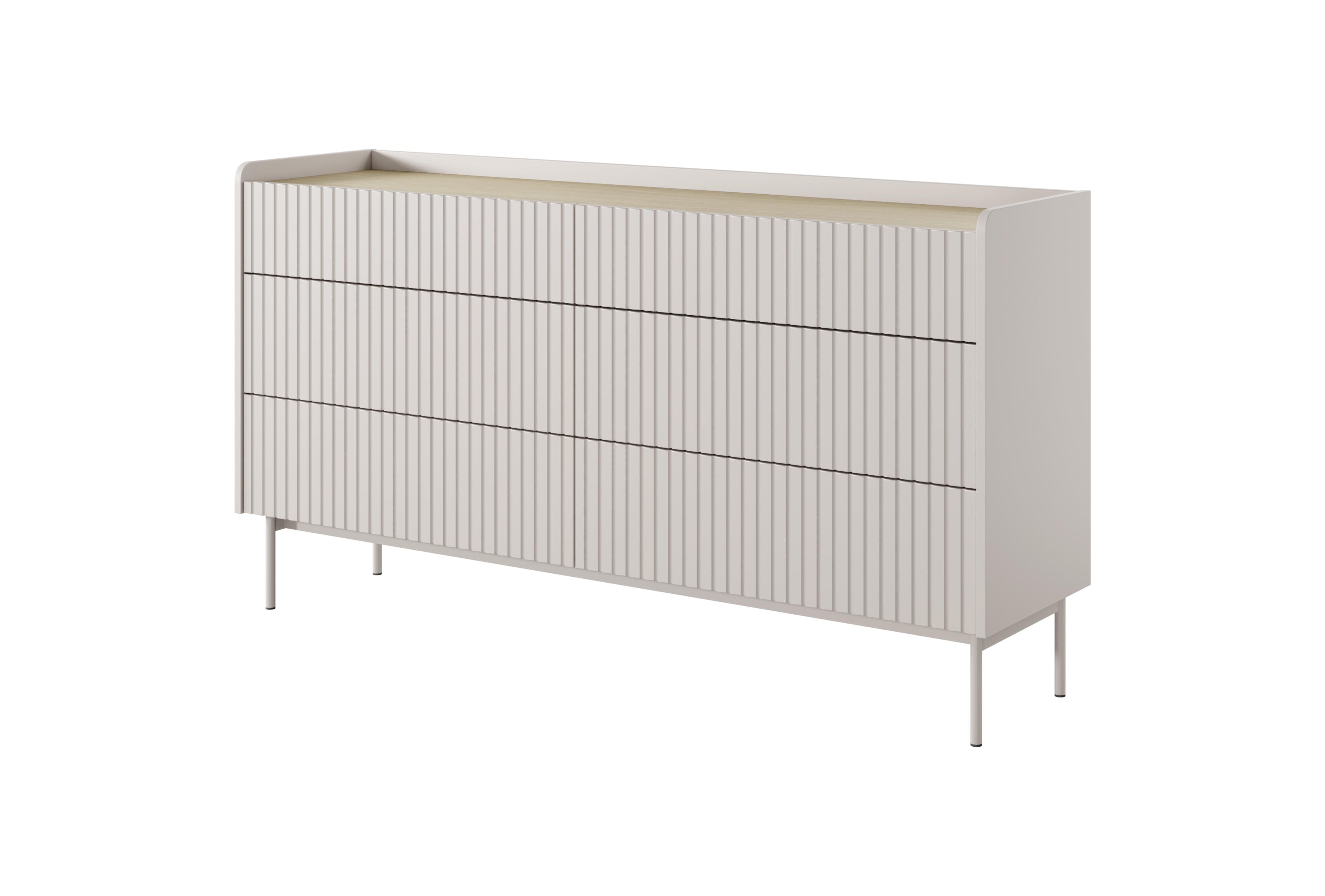 CHEST OF DRAWERS LEVEL BEIGE 153CM – Furnlux