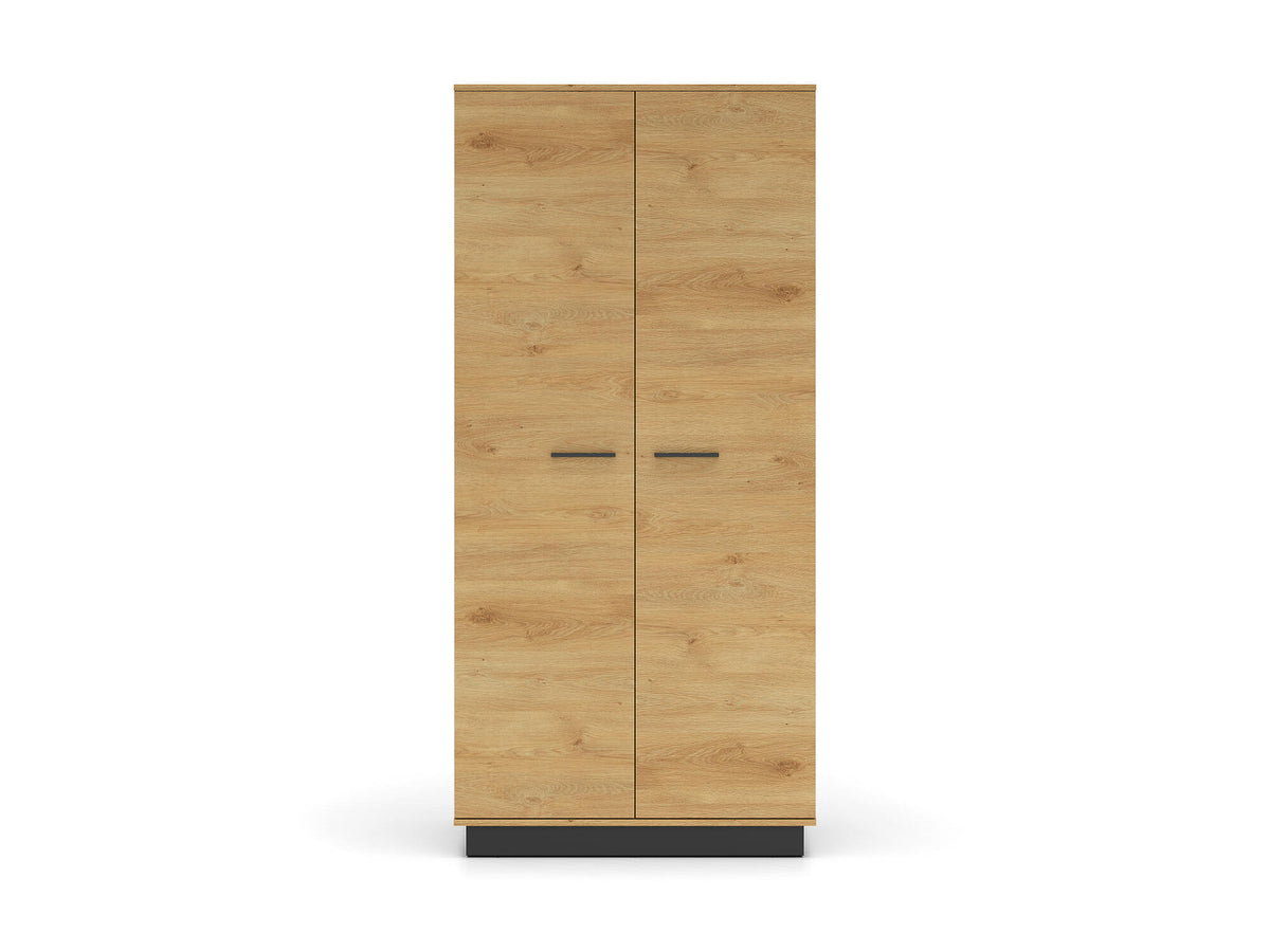 WARDROBE MODESTO OAK & BLACK 92CM – Furnlux
