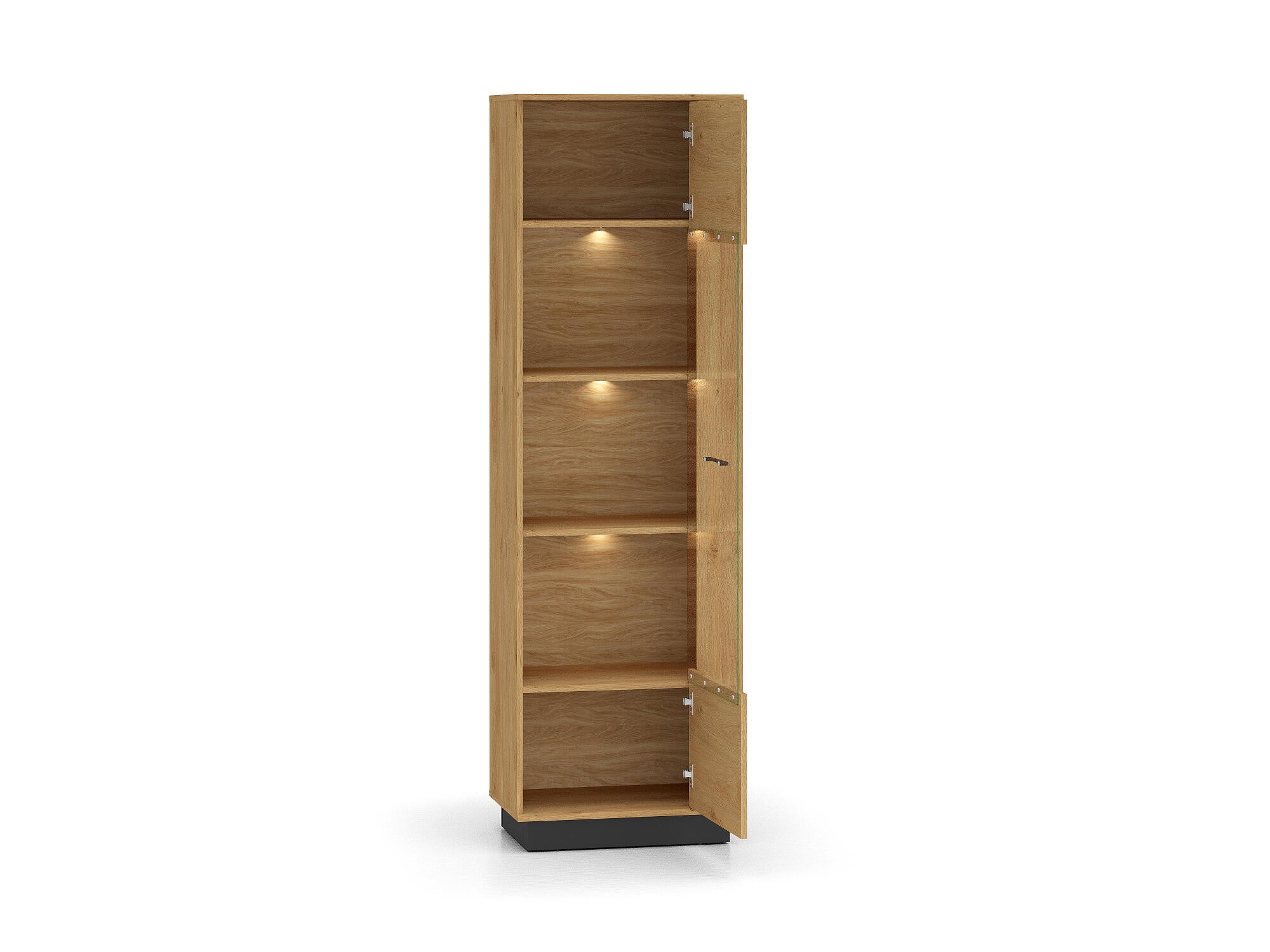 SHOWCASE MODESTO OAK & BLACK 60CM – Furnlux
