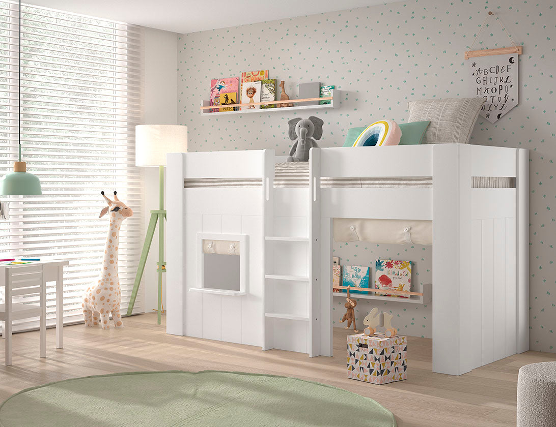Loft Reno LOFT BED RENO WHITE 90x200CM – Furnlux